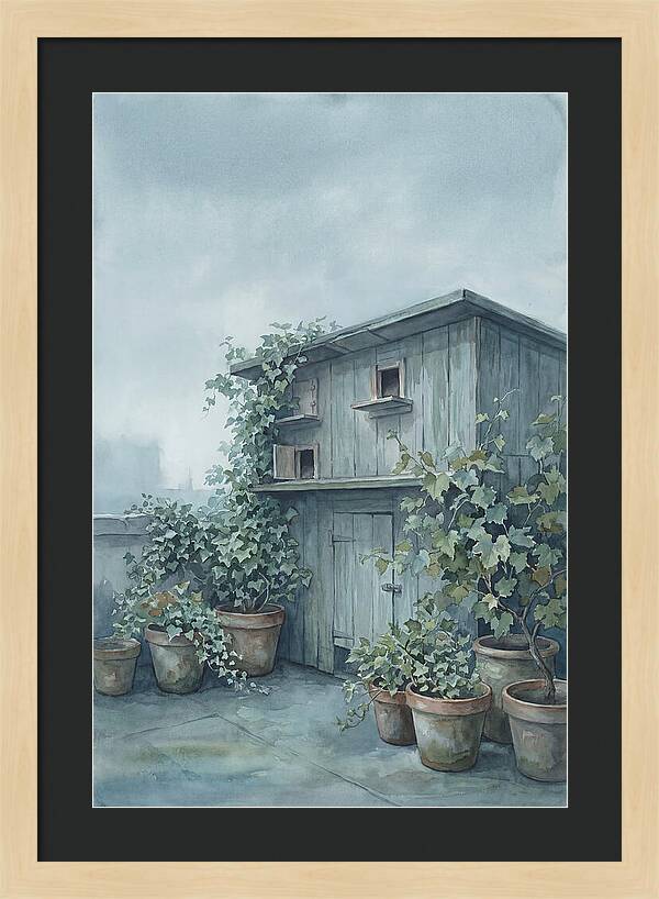 Rooftop Pigeon Loft With Terracotta Pots