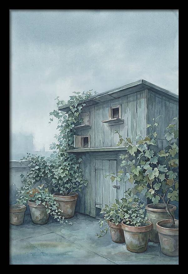 Rooftop Pigeon Loft With Terracotta Pots