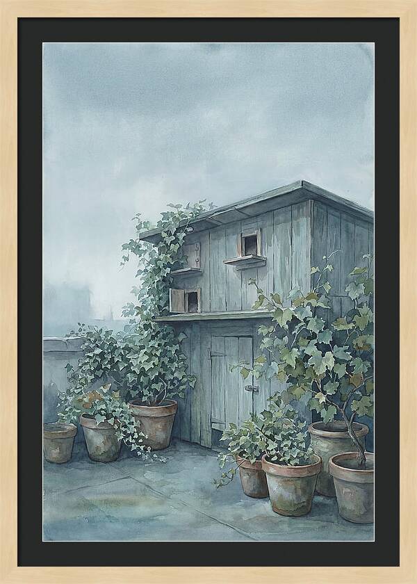 Rooftop Pigeon Loft With Terracotta Pots