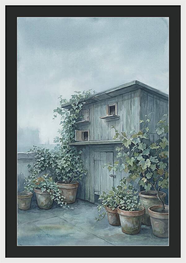 Rooftop Pigeon Loft With Terracotta Pots