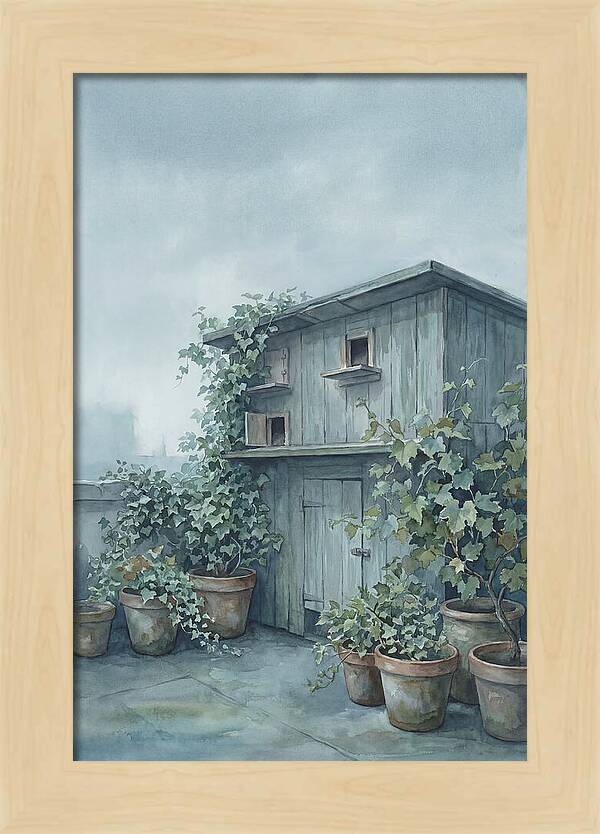 Rooftop Pigeon Loft With Terracotta Pots