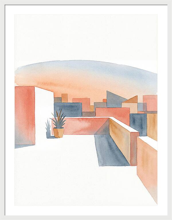 Rooftop Serenity At Dusk