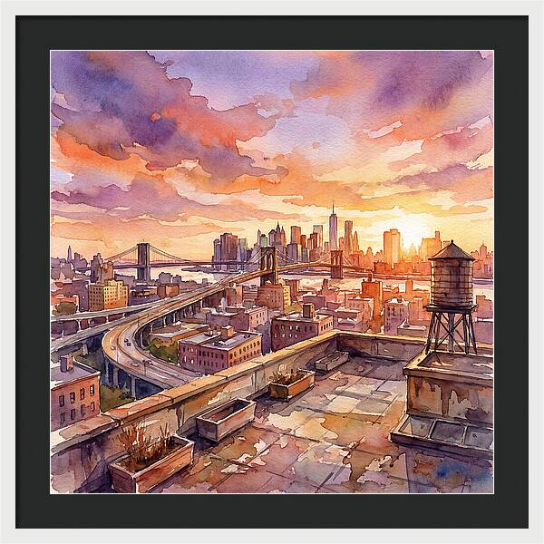 Rooftop Sunset Serenity