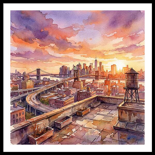 Rooftop Sunset Serenity