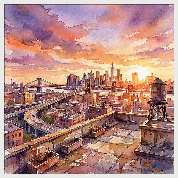Rooftop Sunset Serenity