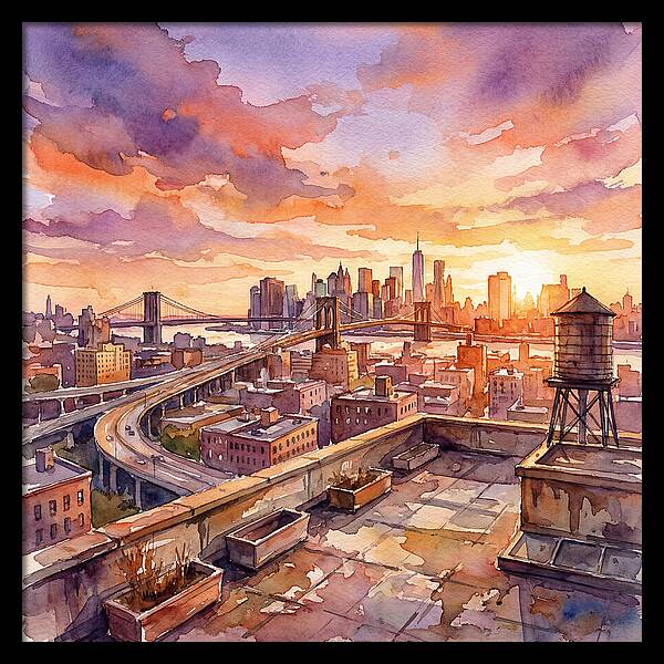 Rooftop Sunset Serenity