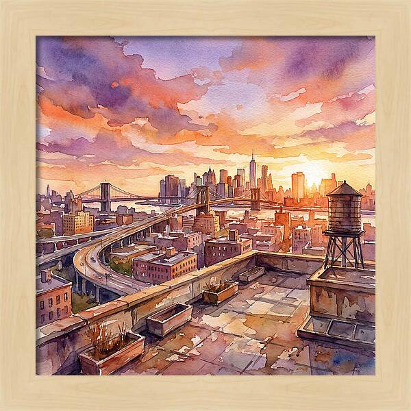 Rooftop Sunset Serenity