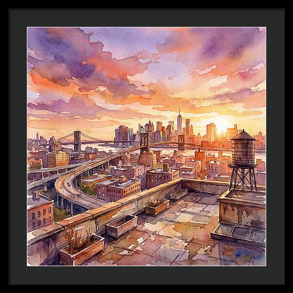 Rooftop Sunset Serenity