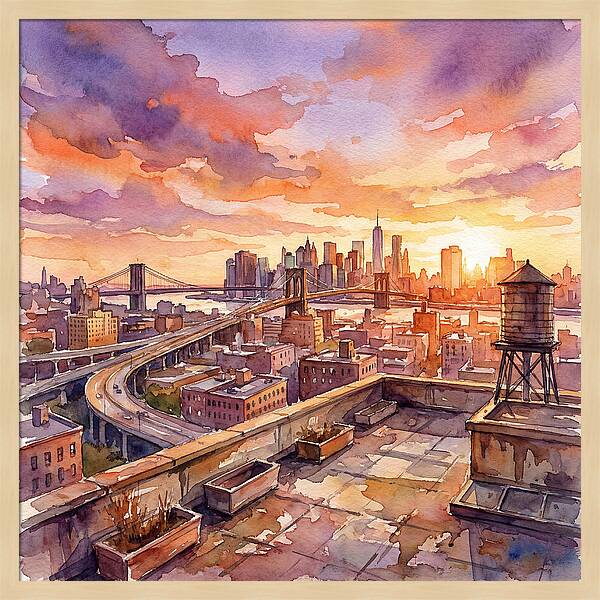 Rooftop Sunset Serenity