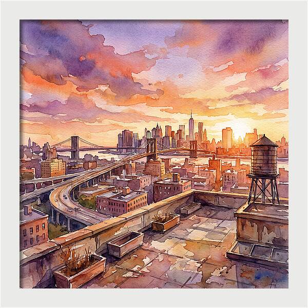 Rooftop Sunset Serenity