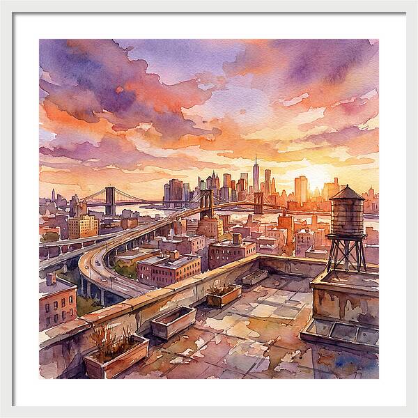Rooftop Sunset Serenity