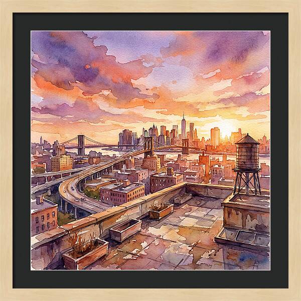 Rooftop Sunset Serenity
