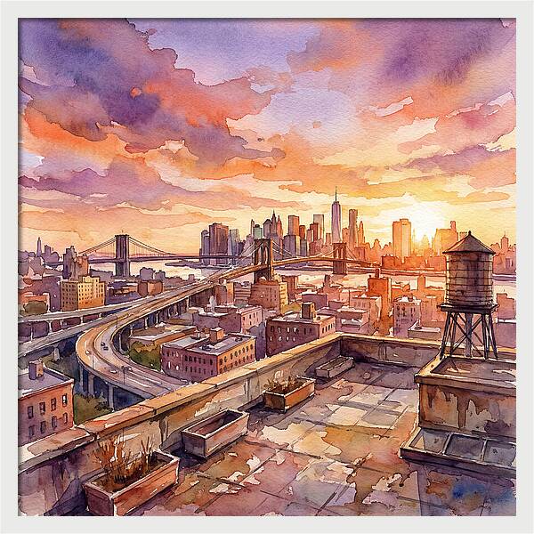 Rooftop Sunset Serenity
