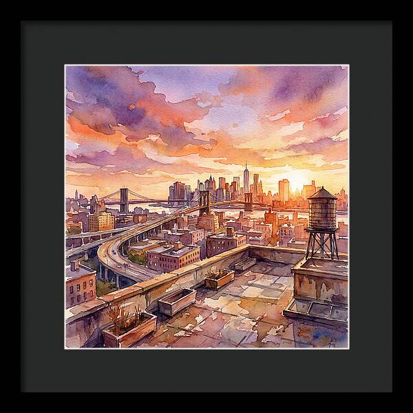 Rooftop Sunset Serenity