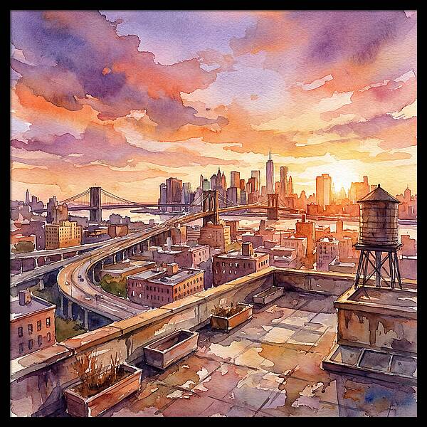 Rooftop Sunset Serenity
