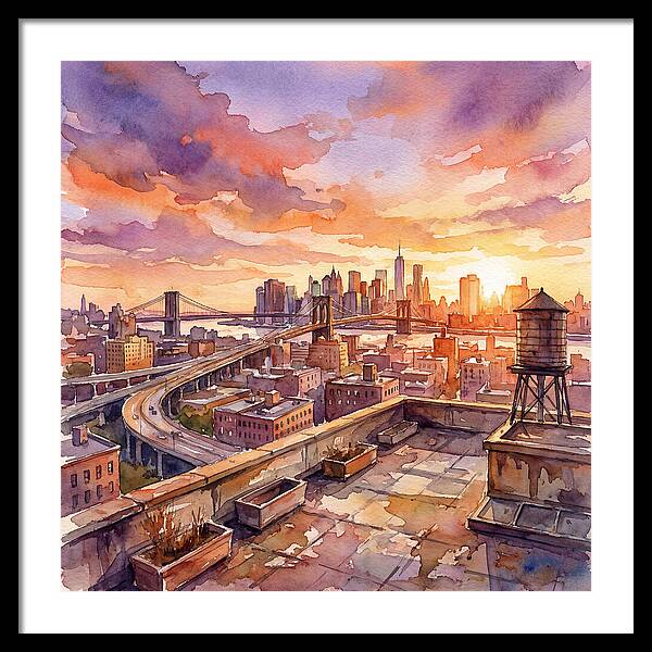Rooftop Sunset Serenity