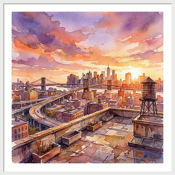 Rooftop Sunset Serenity