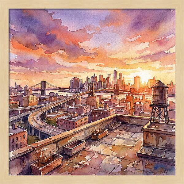 Rooftop Sunset Serenity