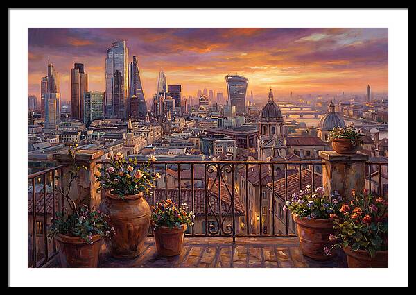 Rooftop View At Dusk