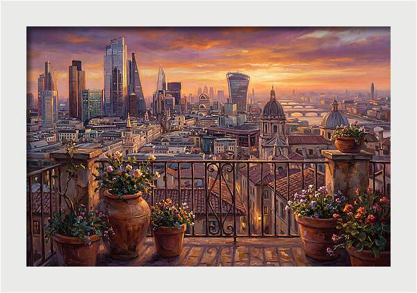 Rooftop View At Dusk