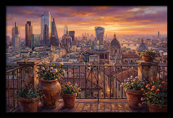 Rooftop View At Dusk