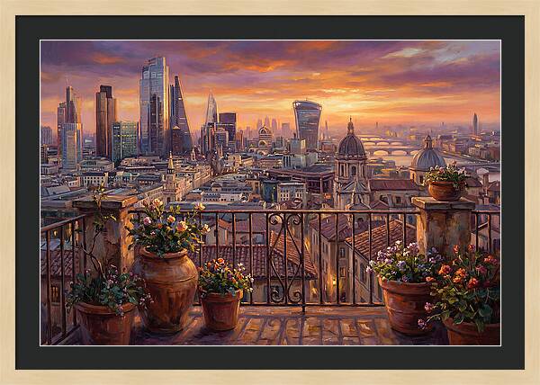Rooftop View At Dusk
