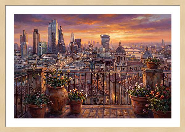 Rooftop View At Dusk
