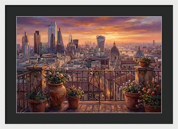 Rooftop View At Dusk