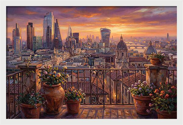 Rooftop View At Dusk