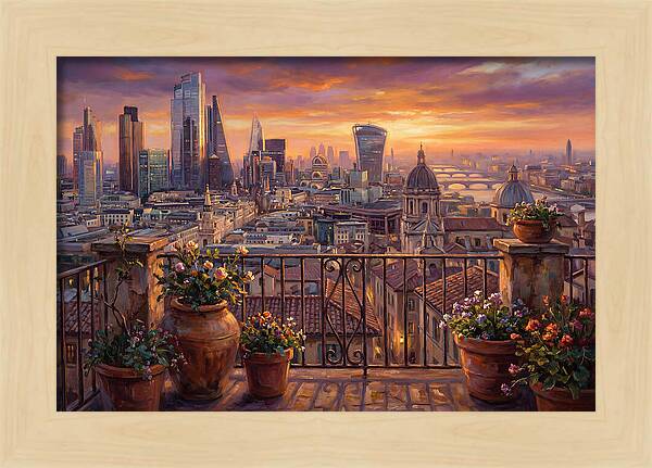 Rooftop View At Dusk