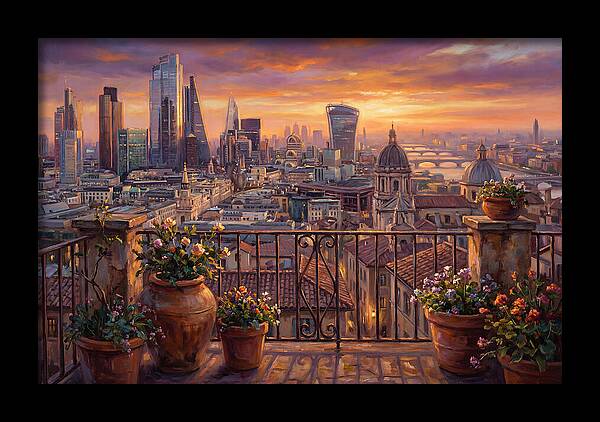 Rooftop View At Dusk