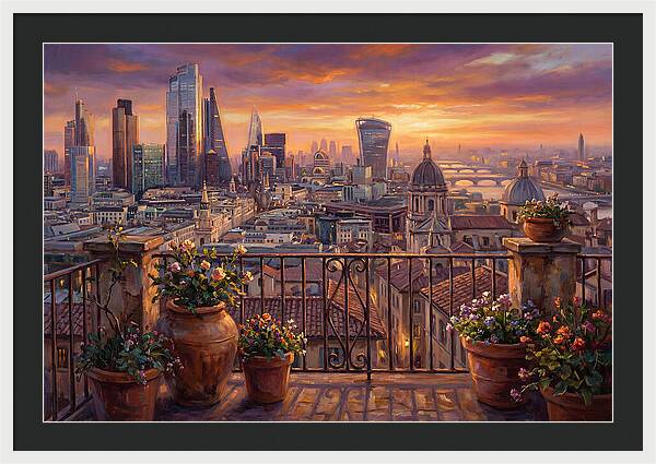 Rooftop View At Dusk