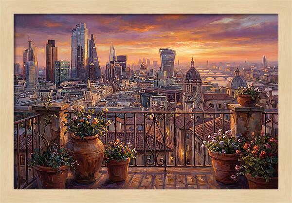 Rooftop View At Dusk