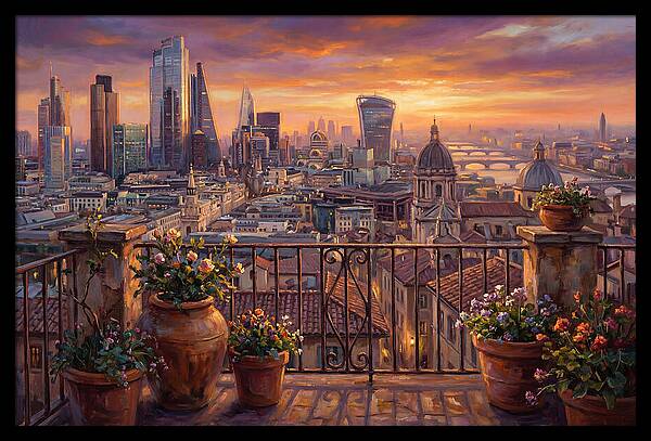 Rooftop View At Dusk