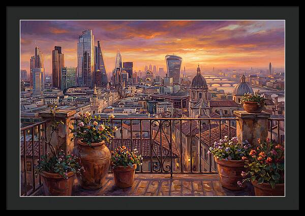 Rooftop View At Dusk
