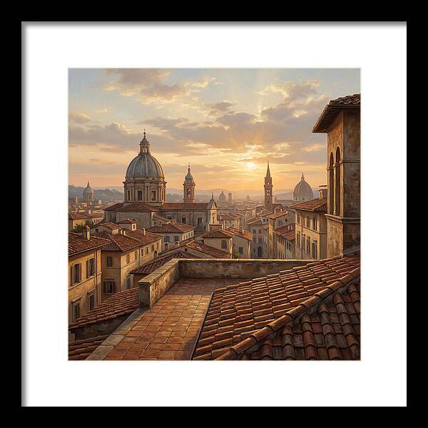 Rooftop View At Sunset