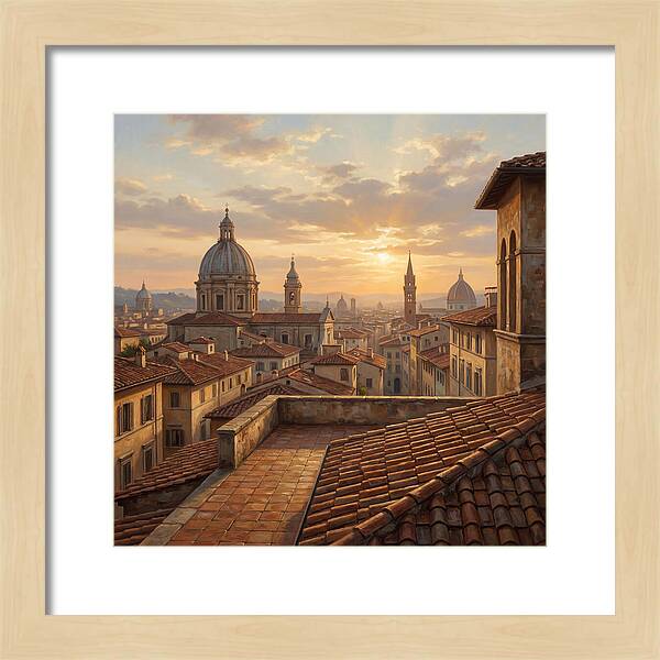 Rooftop View At Sunset