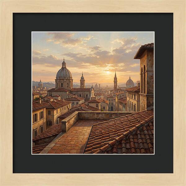 Rooftop View At Sunset