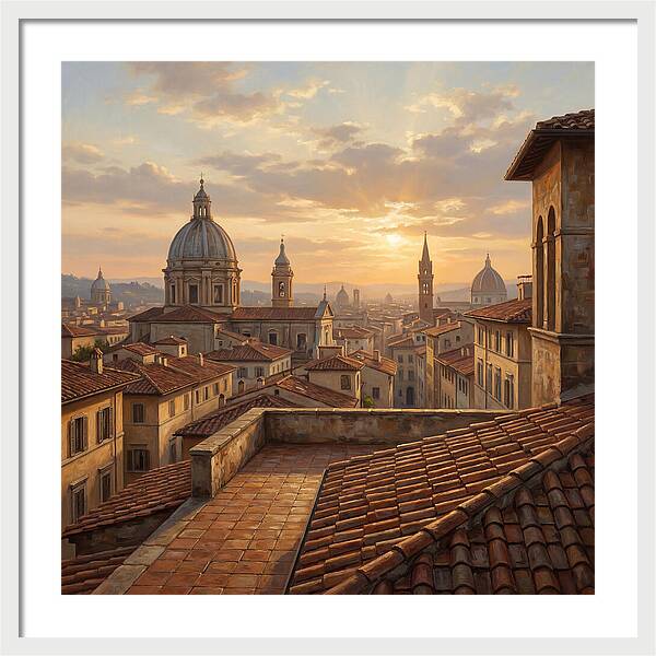 Rooftop View At Sunset