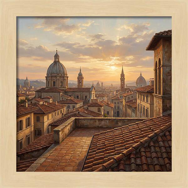 Rooftop View At Sunset