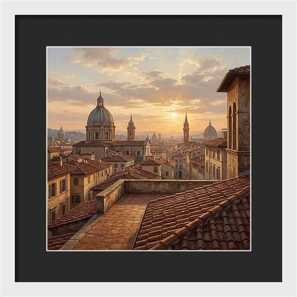 Rooftop View At Sunset