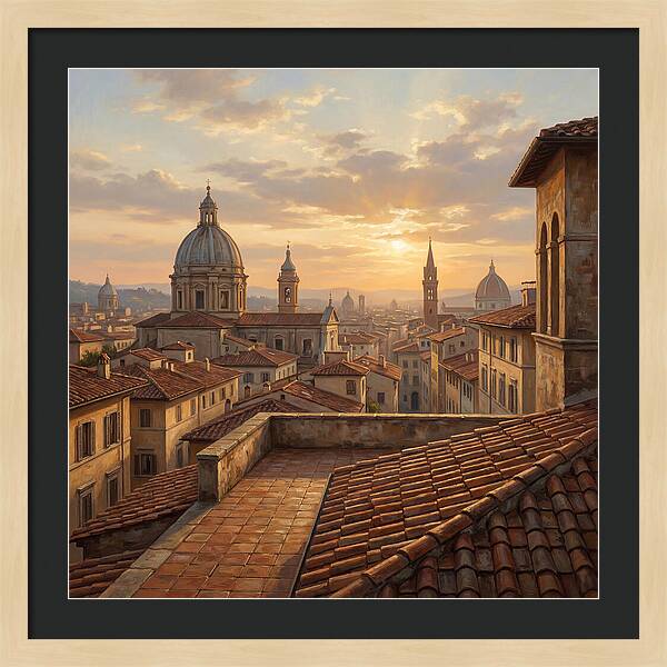 Rooftop View At Sunset
