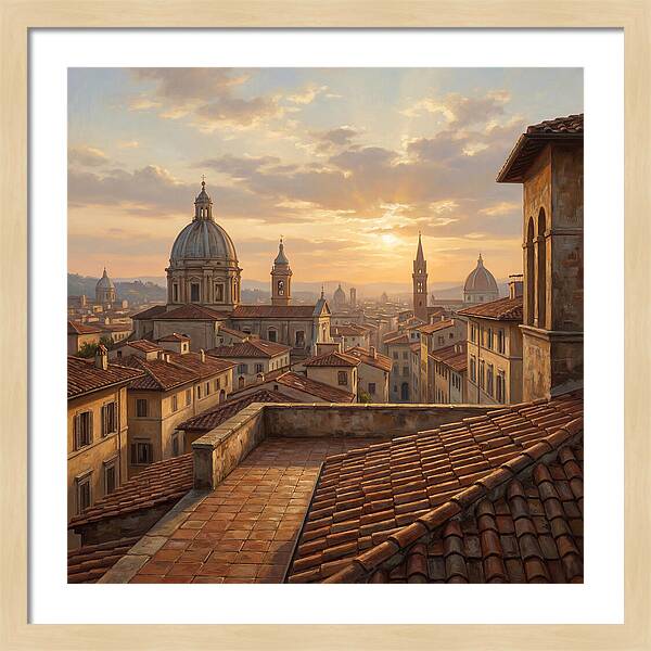 Rooftop View At Sunset