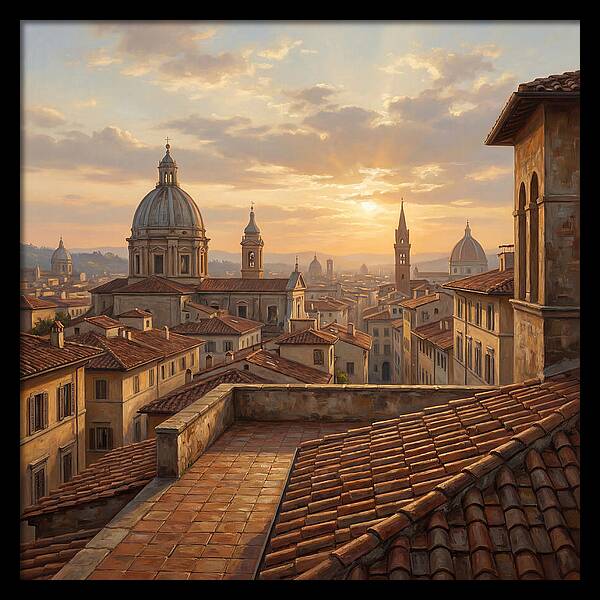 Rooftop View At Sunset
