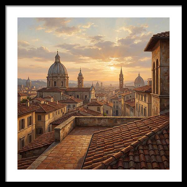 Rooftop View At Sunset