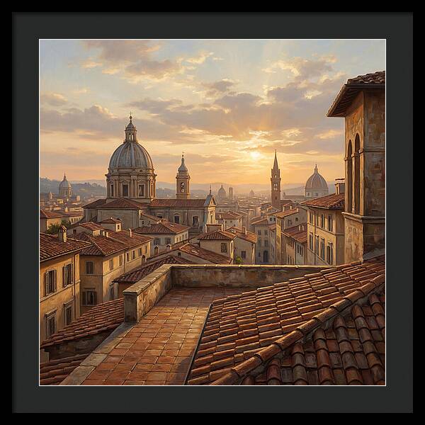 Rooftop View At Sunset