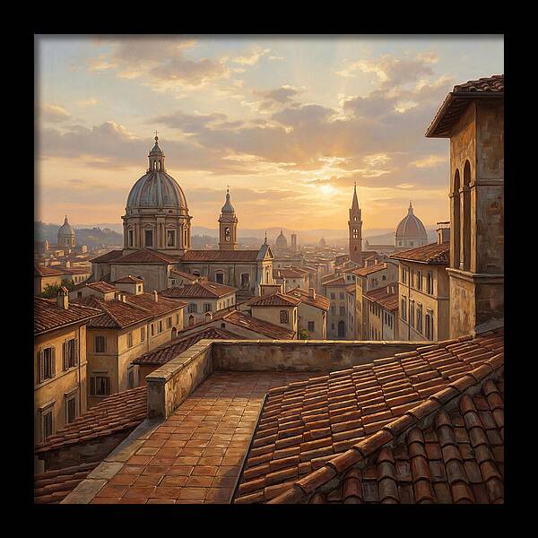 Rooftop View At Sunset