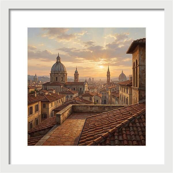 Rooftop View At Sunset
