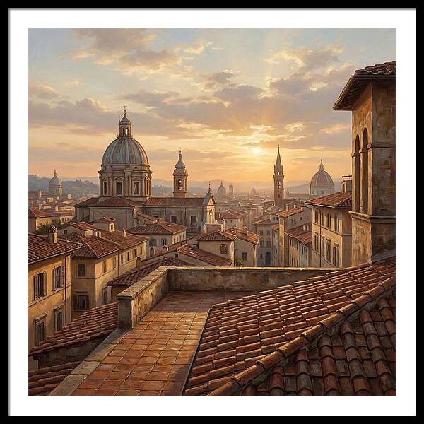 Rooftop View At Sunset