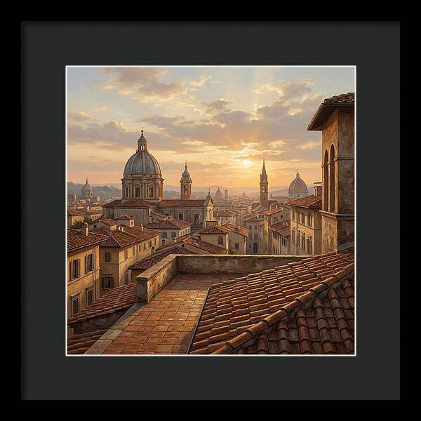 Rooftop View At Sunset